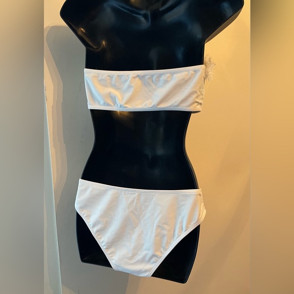 Shein White Strapless Bikini Set Size Medium - Picture 3 of 12
